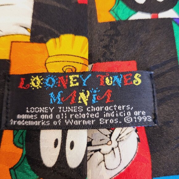 Looney Tunes Mania ~ Vintage Character Themed Necktie ~ Excellent Condition - Picture 6 of 6